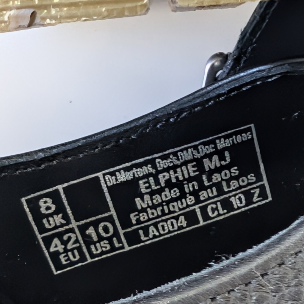 Dr. Martens Elphie Virginia Leather Mary Jane Shoes Women’s US 10 EU 42 Black - Picture 14 of 14